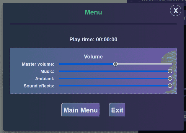 Volume sliders